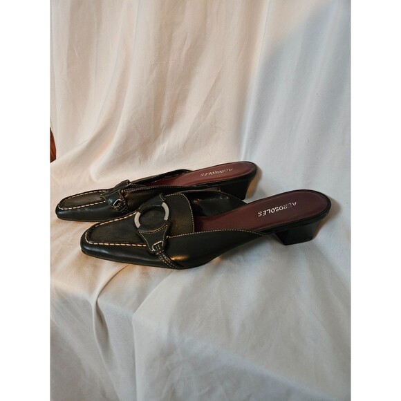 Aerosoles Shoes - Aerosoles Black Leather Mules Shoes Size 9M
